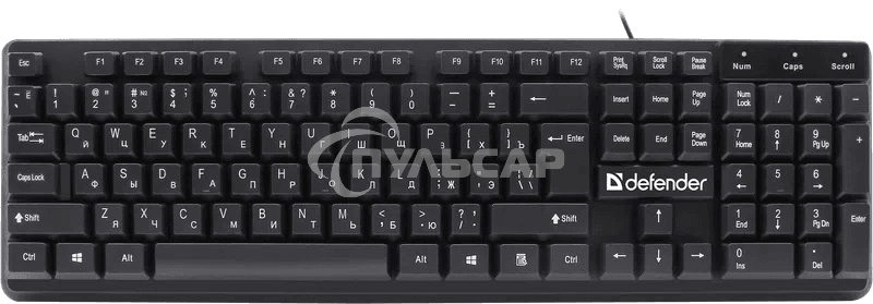 Клавиатура проводная Defender Symbol HB-559 RU USB черный