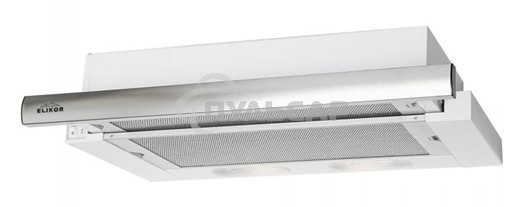 Вытяжка встраиваемая Elikor Интегра 50П-400-В2Л белый/нержавеющая сталь, 50 см, 400 куб. м/ч, 57 дБ