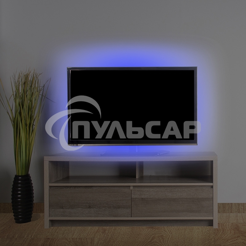 Лента светодиодная с USB коннектором 5 В, 8 мм, IP65, SMD 2835, 60 LED/m, цвет свечения синий