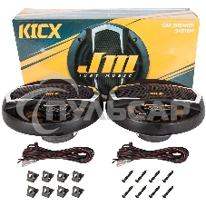 Колонки автомобильные Kicx JM-165 130Вт 89дБ 4Ом 16.5см (6 1/2дюйм) (ком.:2кол.) коаксиальные трехполосные