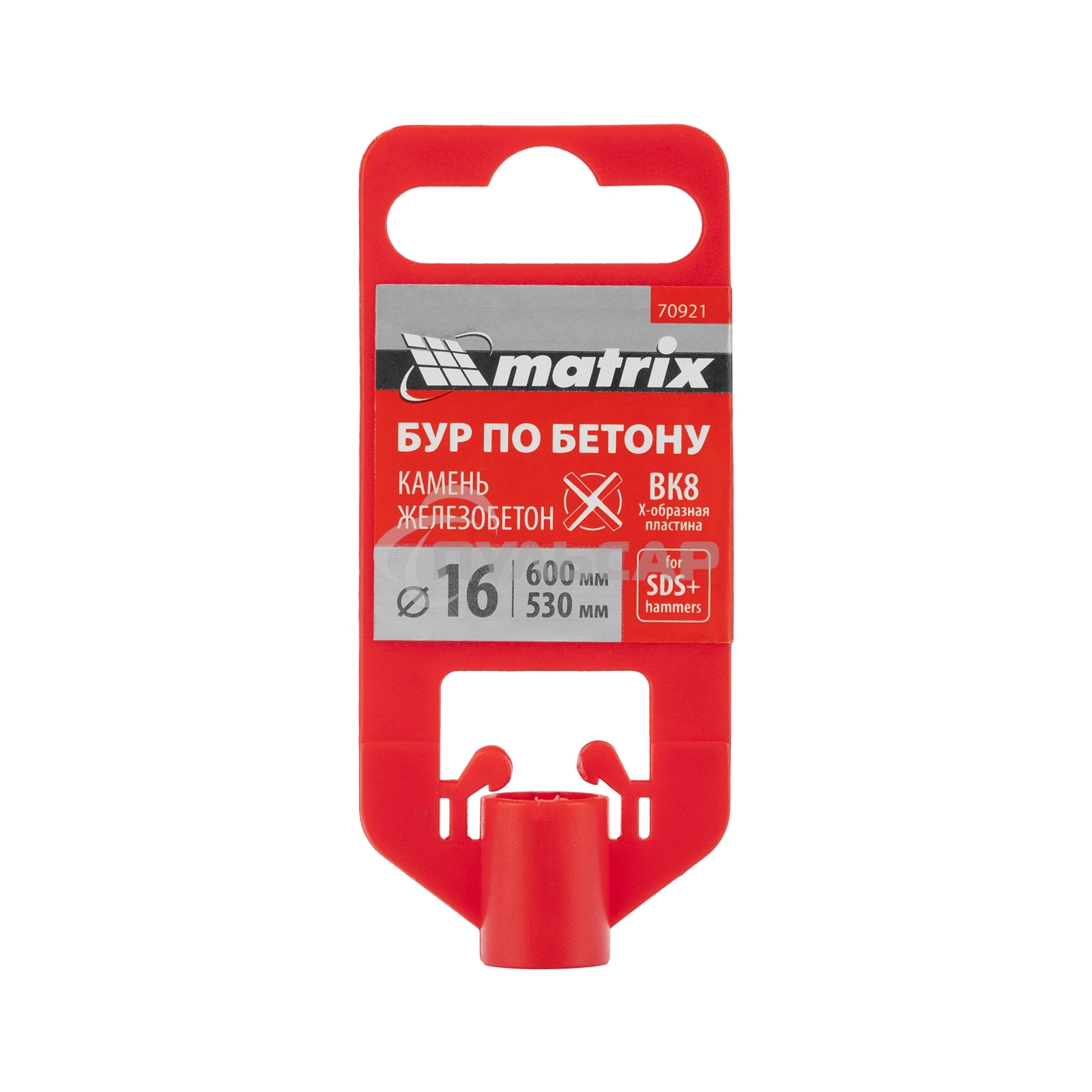 Бур по бетону Matrix, 16 x 600 мм, SDS PLUS c крестовой пластиной