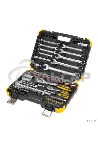 Набор инструментов KRANZ 1/2, 1/4, CrV, пластиковый кейс, 82 предмета