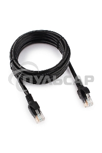 Патч-корд UTP Cablexpert кат.5e, 2м, литой, многожильный черный