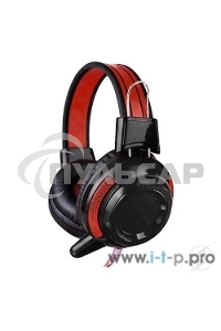 Наушники Oklick HS-G300 черный/красный 2.5м мониторы оголовье (AH-V1)