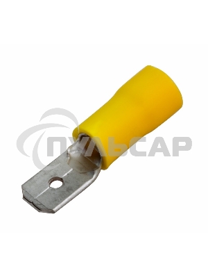 Клемма плоская изолированная штекер 6.3 мм 4-6 мм² (РПи-п 6.0-(6.3)) желтая Rexant
