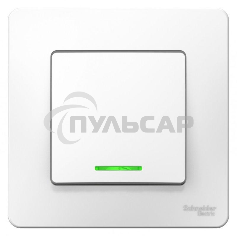 Выключатель 1-кл. СП BLANCA (сх.1) 10А 250В с подсветкой белый SchE BLNVS010111
