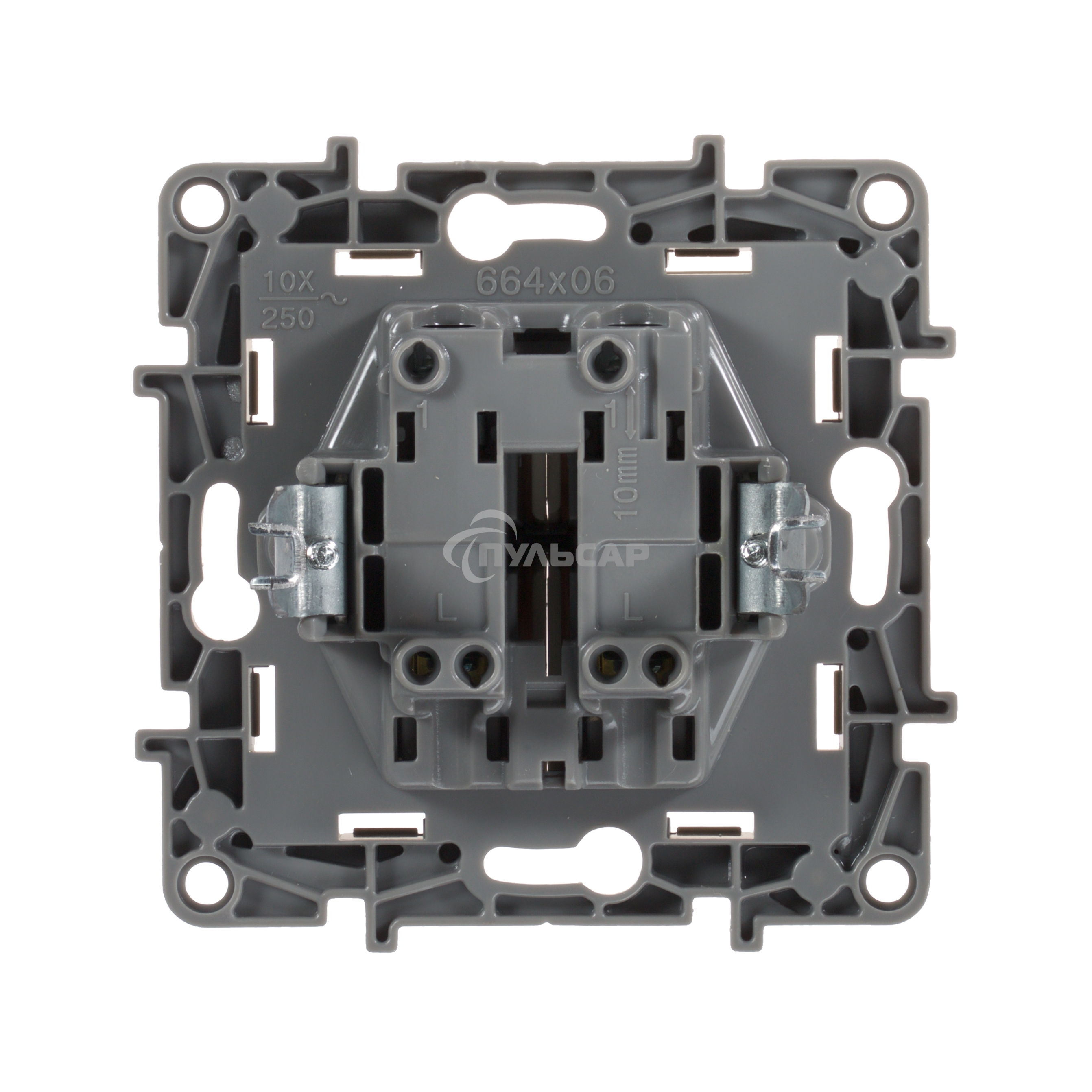 Механизм выключателя 2-кл. СП Etika 10АX безвинт. зажимы сл. кость Leg 672302