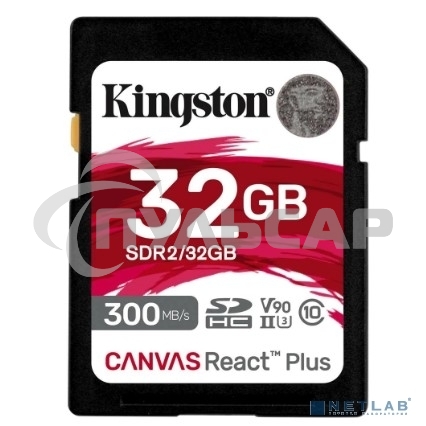 Флеш карта SDHC 32Gb Kingston SDHC, UHS-I Class U3 V90, чтение: 300Мб/с, запись: 260Мб/с SDR2/32Gb