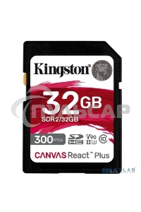 Флеш карта SDHC 32Gb Kingston SDHC, UHS-I Class U3 V90, чтение: 300Мб/с, запись: 260Мб/с SDR2/32Gb
