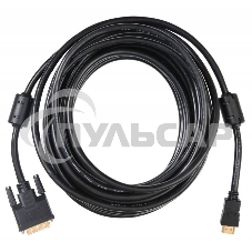 Кабель Buro HDMI-19M-DVI-D-10m 24M/19M 10м позол/ферритовые кольца