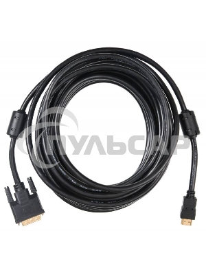 Кабель Buro HDMI-19M-DVI-D-10m 24M/19M 10м позол/ферритовые кольца