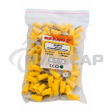 Клемма плоская изолированная штекер 6.3 мм 4-6 мм² (РПи-п 6.0-(6.3)) желтая Rexant