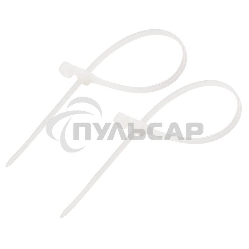 Хомут-стяжкa нейлоновая под винт Rexant 200x4,3 мм, белая, упаковка 100 шт.