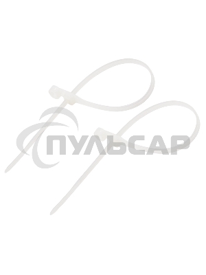 Хомут-стяжкa нейлоновая под винт Rexant 200x4,3 мм, белая, упаковка 100 шт.