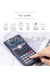 Калькулятор научный Deli ED82MS темно-синий 10+2-разр.