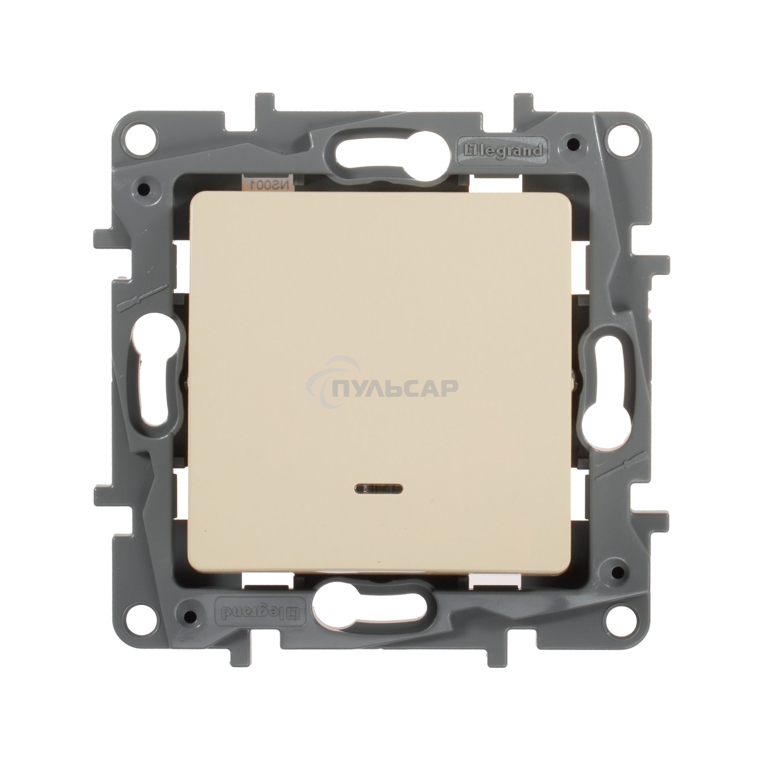 Выключатель с подсветкой, на винтах ETIKA 10АХ слоновая кость