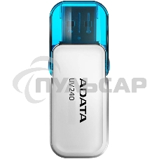 Флешка USB ADATA UV240 (AUV240-64G-RWH), 64 Gb, USB 2.0, R/W 15/5, белый/синий