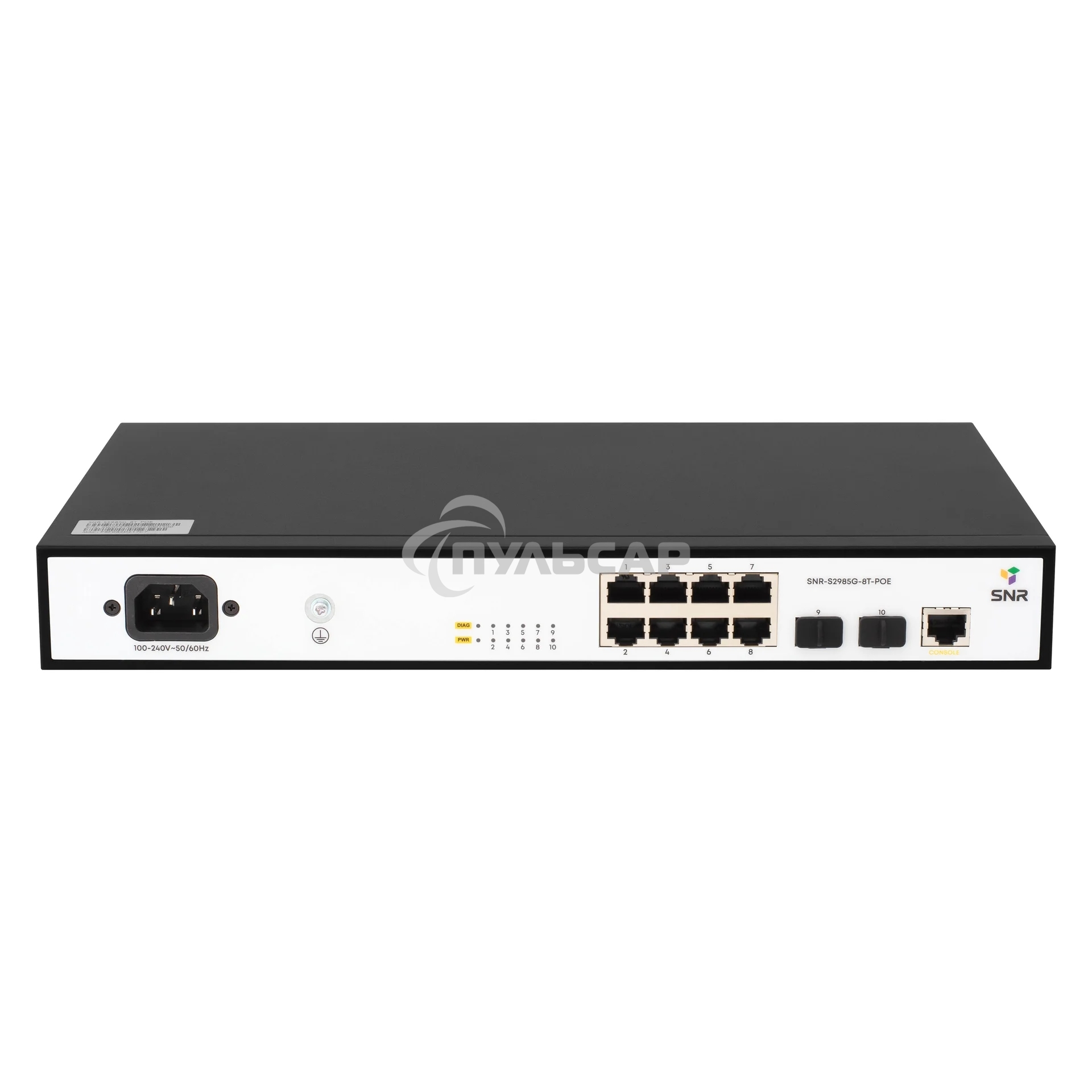 Коммутатор SNR SNR-S2985G-8T-POE, 1Gbит/с, количество портов 8 шт, (L2)
