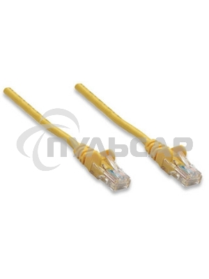 Патч-корд UTP кат. 5e, 0.3м ExeGate желтый