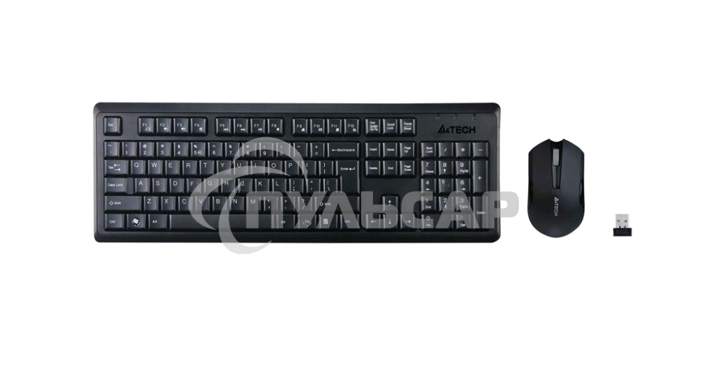 Комплект клавиатура + мышь A4 V-Track 4200N клав:черный мышь:черный USB беспроводная