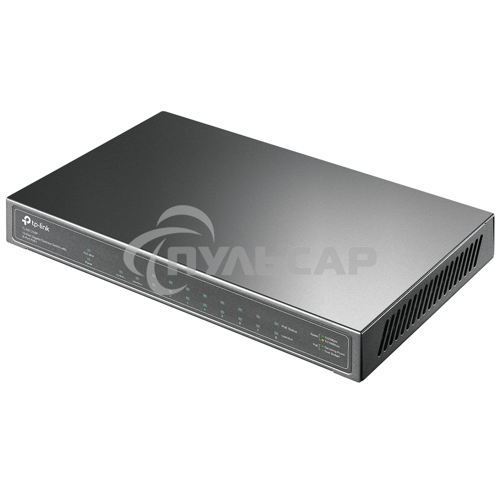 Коммутатор TP-Link TL-SG1210P 10-портовый гигабитный настольный с 8 портами PoE+ SMB