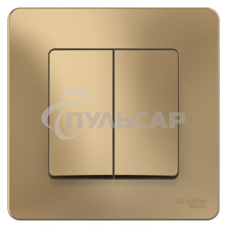 Выключатель 2-кл. СП BLANCA (сх.5) 10А 250В титан SchE BLNVS010504