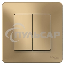 Выключатель 2-кл. СП BLANCA (сх.5) 10А 250В титан SchE BLNVS010504