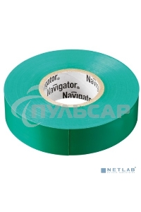 Изолента ПВХ Navigator 15мм (рул.20м) зел. NIT-B15-20/G
