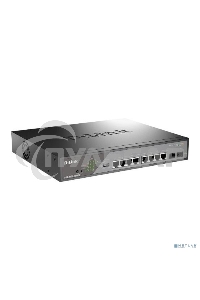 Сетевой коммутатор Smart L2 Surveillance Switch 8х1000Base-T PoE 802.3bt 90W, 2x1000Base-X SFP, PoE Budget 242W, Long-range PoE up to 250m