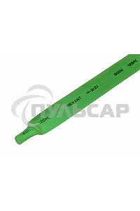 Термоусаживаемая трубка Rexant 9,0/4,5 мм, зеленая, упаковка 50 шт. по 1 м