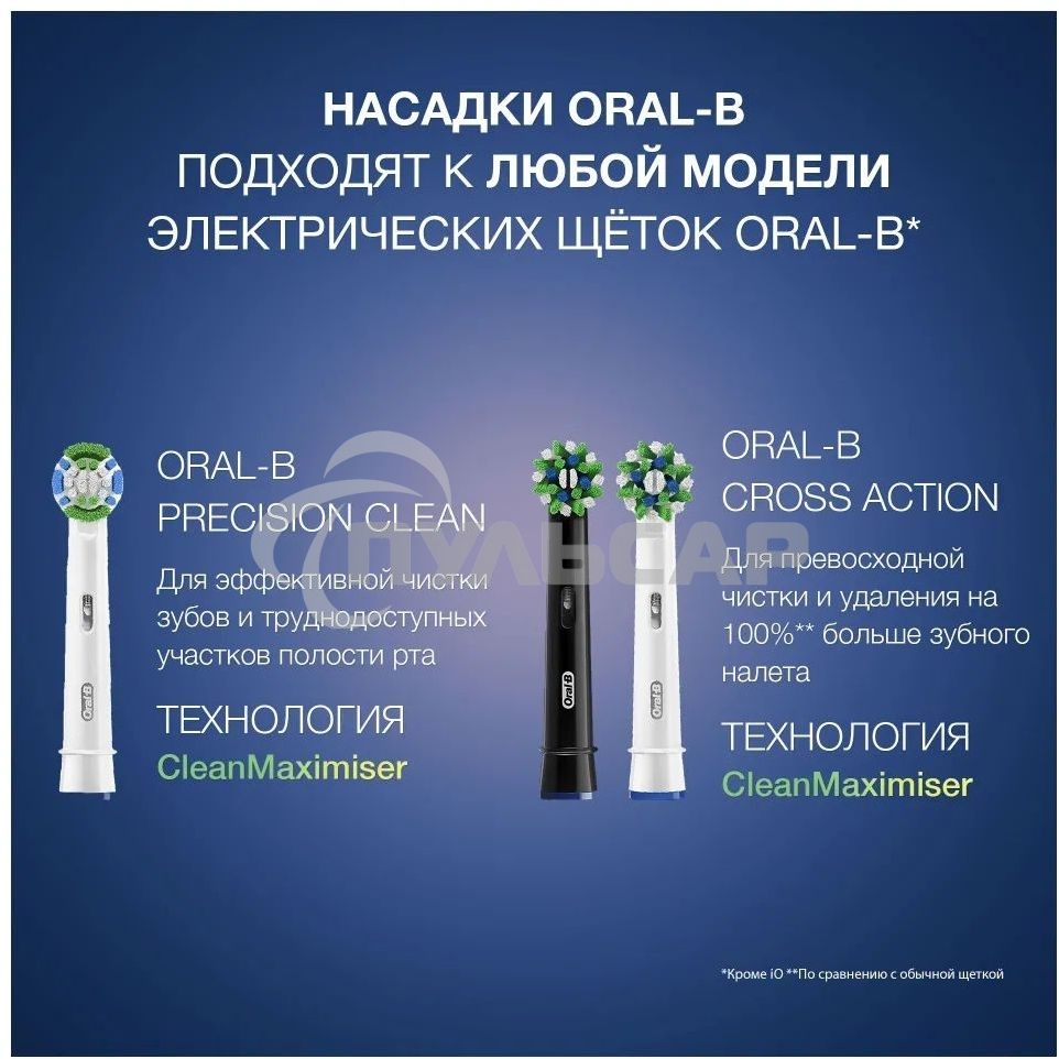 Насадка для зубных щеток Oral-B CrossAction CleanMaximiser (упак.:2шт)