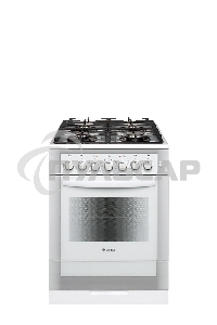 Плита комбинированная Gefest ПГЭ 6502-02 0042 белый, конфорок 4 газовых, духовка 55 л, 60 см x 85 см x 60 см