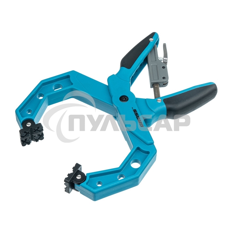 Струбцина GROSS 20805 клещеобразная пластиковый корпус храповый механизм жесткой фиксации 4''/100м