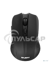 Мышь беспроводная SVEN RX-350W черный, 1400 dpi, радиоканал, USB, кнопки - 6