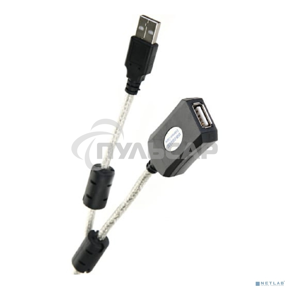 Кабель удлинитель Aopen активный ACU823-15M, USB2.0-repeater AM/AF 15м