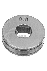 Подающий ролик, V профиль под стальную проволоку 0,8-1мм, посадка квадрат, 2 шт Denzel