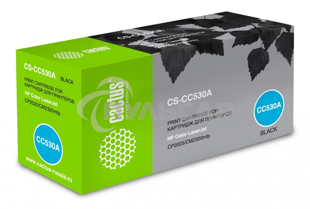 Картридж лазерный Cactus CS-CC530A черный (3500 стр.) для HP Color LaserJet CP2025/CM2320mfp