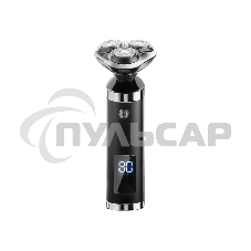 Электробритва Centek CT-2175 (черный) ротор 4D, влажное бритье, 3 плав.головки, USB, зарядка 1 час, подставка