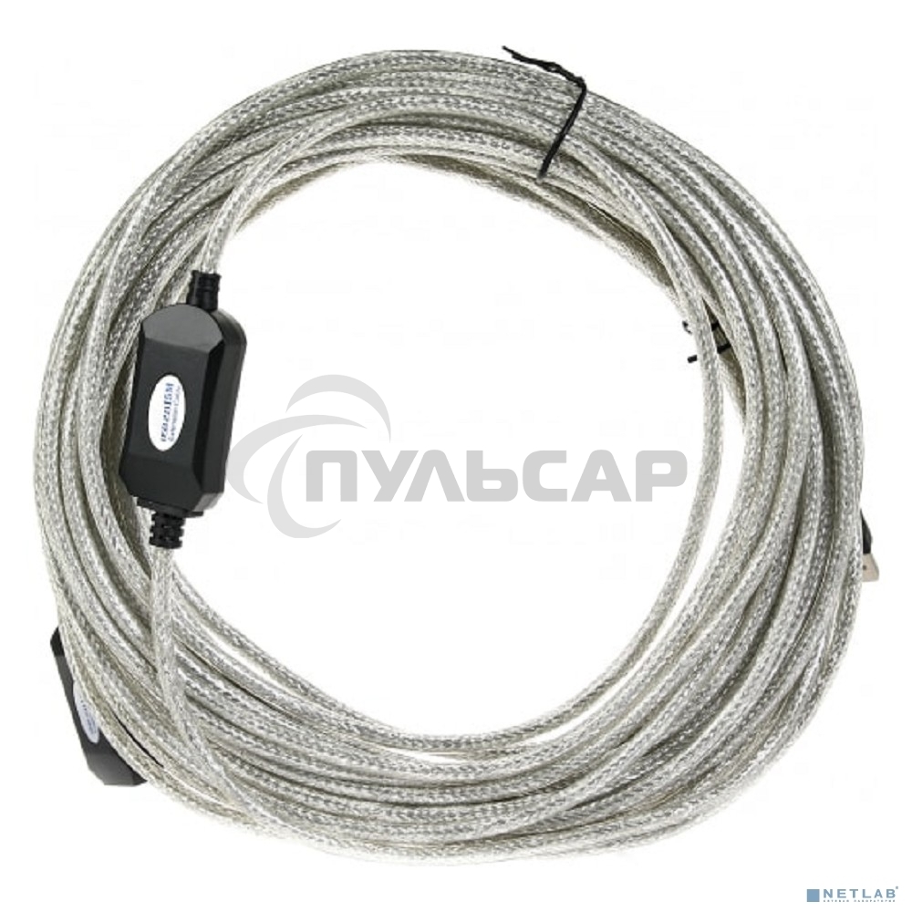 Кабель удлинитель Aopen активный ACU823-15M, USB2.0-repeater AM/AF 15м