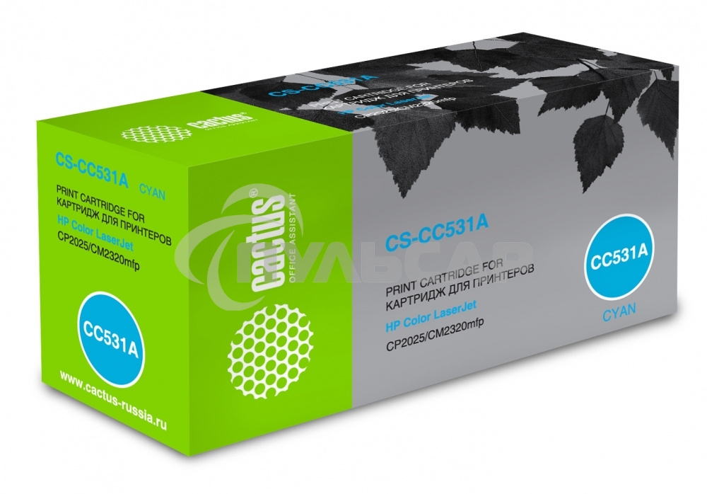 Картридж лазерный Cactus CS-CC531A голубой (2800 стр.) для HP Color LaserJet CP2025/CM2320mfp
