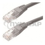 Коммутационный шнур ITK (патч-корд), кат.5Е UTP, LSZH, 1м, серый