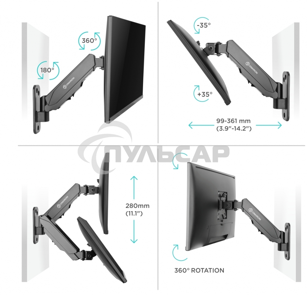 Кронштейн (держатель) ONKRON G120 для телевизора 13