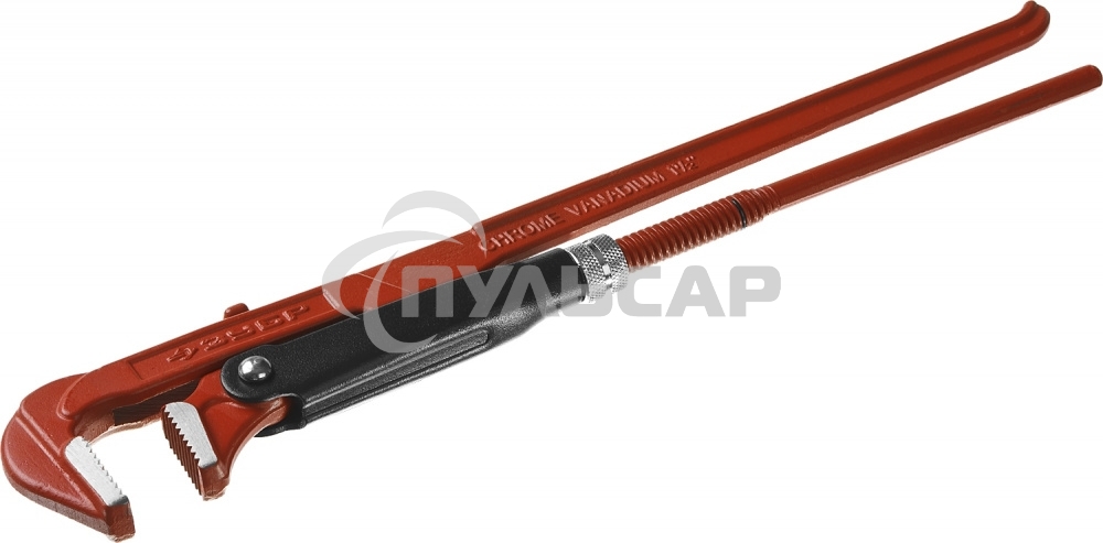 Ключ трубный ЗУБР 27314-2 МАСТЕР рычажный, прямые губки, цельнокованный, № 2, 1.5