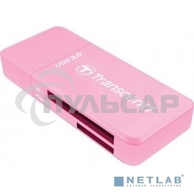 Считыватель карты памяти Transcend All in1 Multi Card Reader, Pink
