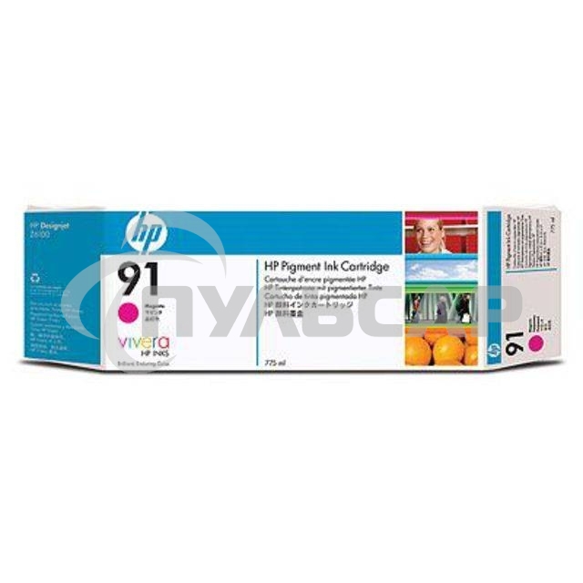 Картридж струйный HP №91 C9468A пурпурный для HP DJ Z6100 (775мл)