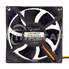 Вентилятор для корпуса Gembird 80x80x25, гидрод., тихий, 3 pin/4pin Molex, провод 30 см (S8025H-3P4M)