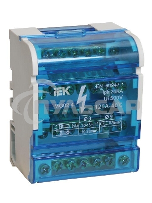 Шины на DIN-рейку в корпусе Iek YND10-4-07-100 (кросс-модуль) ШНК 4х7 3L+PEN ИЭК