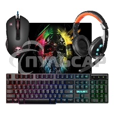 Игровой комплект Defender Гарнитура, мышь, клавиатура, ковер MKP-118