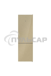 Холодильник Maunfeld MFF200NFBG бежевый двухкамерный 271/106л морозилка снизу, Total No Frost