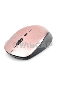 Мышь беспроводная Gembird MUSW-250-3 розовый, 1600 dpi, радиоканал, USB, кнопки - 4